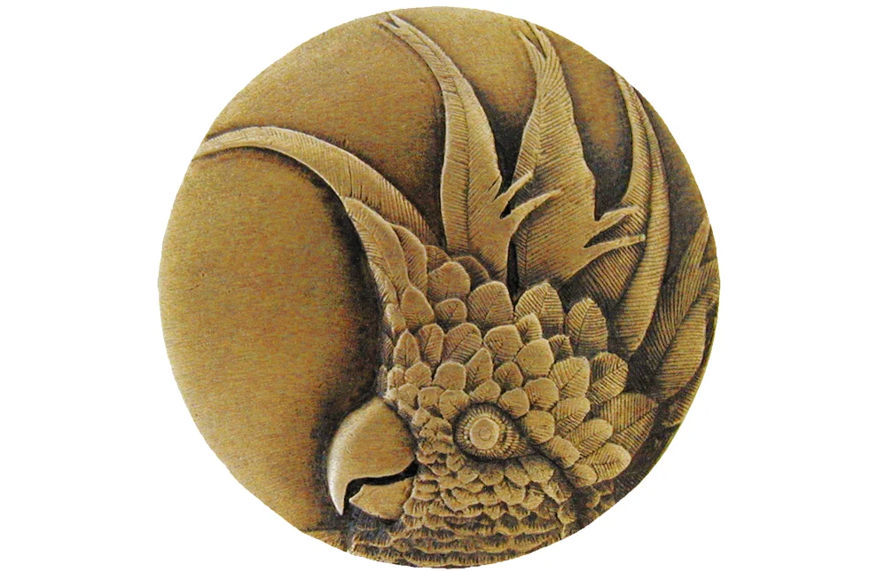 Cockatoo (Large - Right side)<BR>Antique Brass