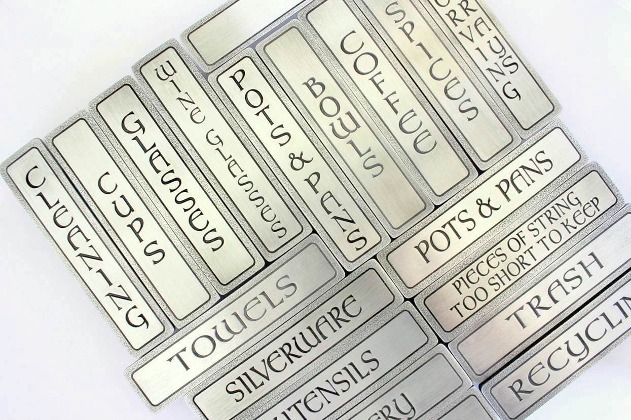 Kitchen ID Collection - Custom Engraveable pulls www.nottinghill-usa
