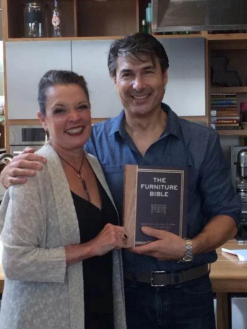 Poppy and Christophe Pourny, author of "The Furniture Bible." Credit Joe Shriner