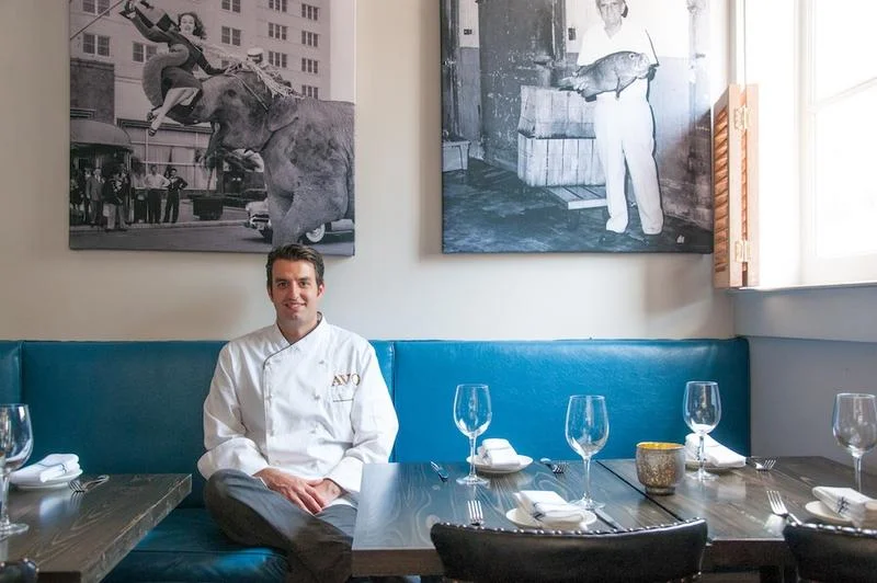 Chef Nick Lama, native New Orleanian and third-generation Sicilian, at his restaurant Avo. The Italian word "Avo" translates as "grandfather" or "ancestor".COURTESY OF AVO