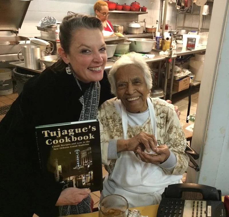 Poppy Tooker and Leah Chase in the kitchen of Dooky Chase's Restaurant JOE SHRINER