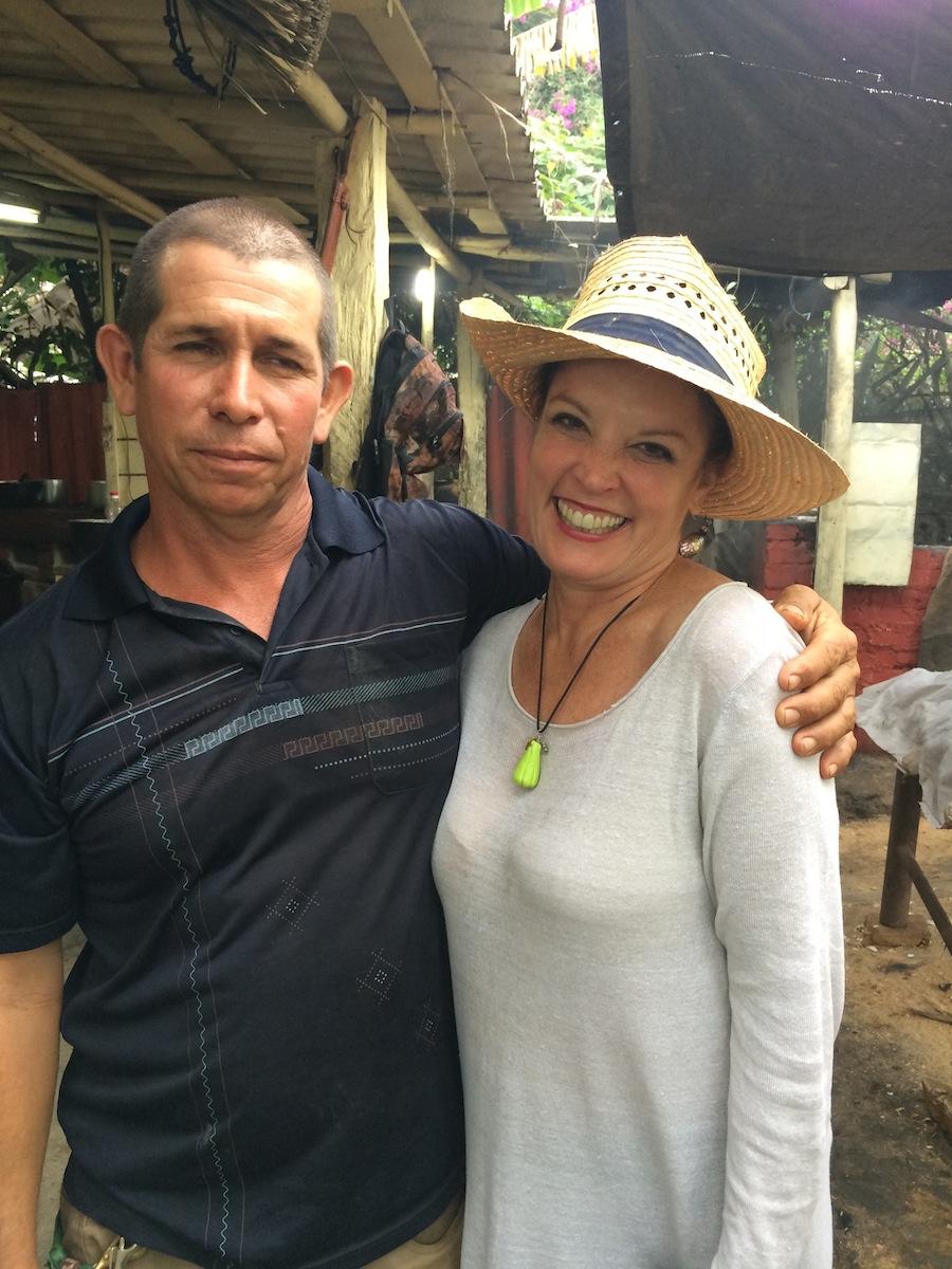   Poppy and organic farmer Wilfredo Garcia.   CREDIT VIVIANA RIVES 