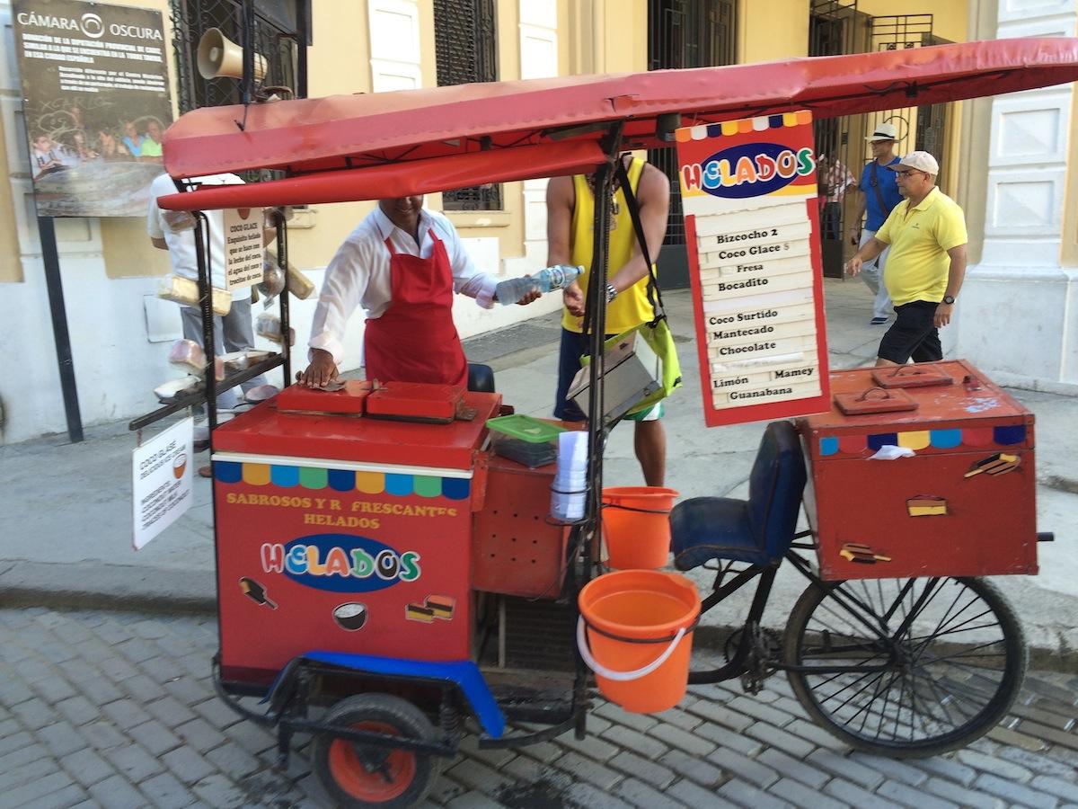  A vendor on the streets of Havana.  POPPY TOOKER 