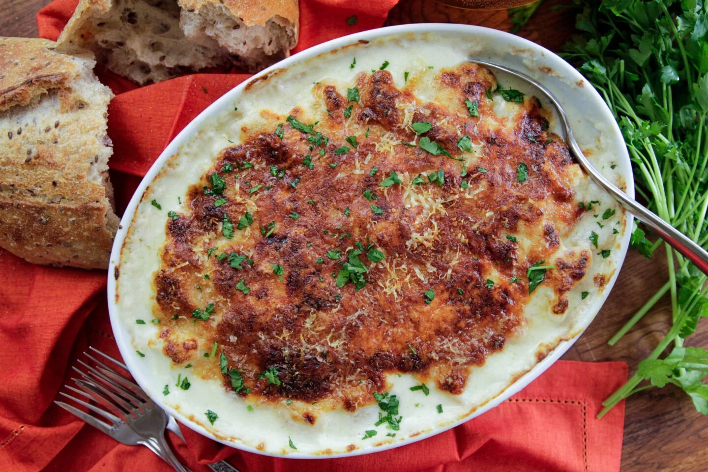 Camellia's Cauliflower Lima Bean Au Gratin