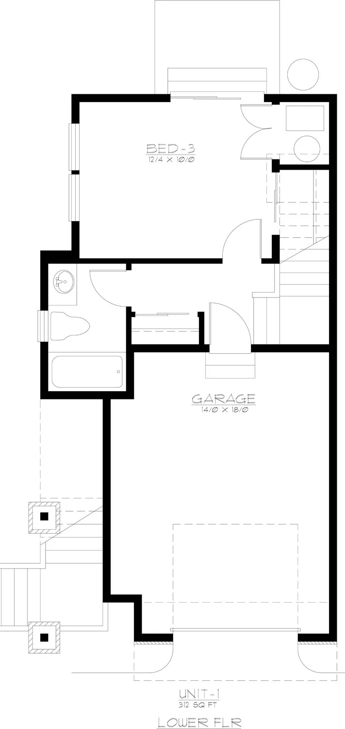 Unit 1, Lower Floor