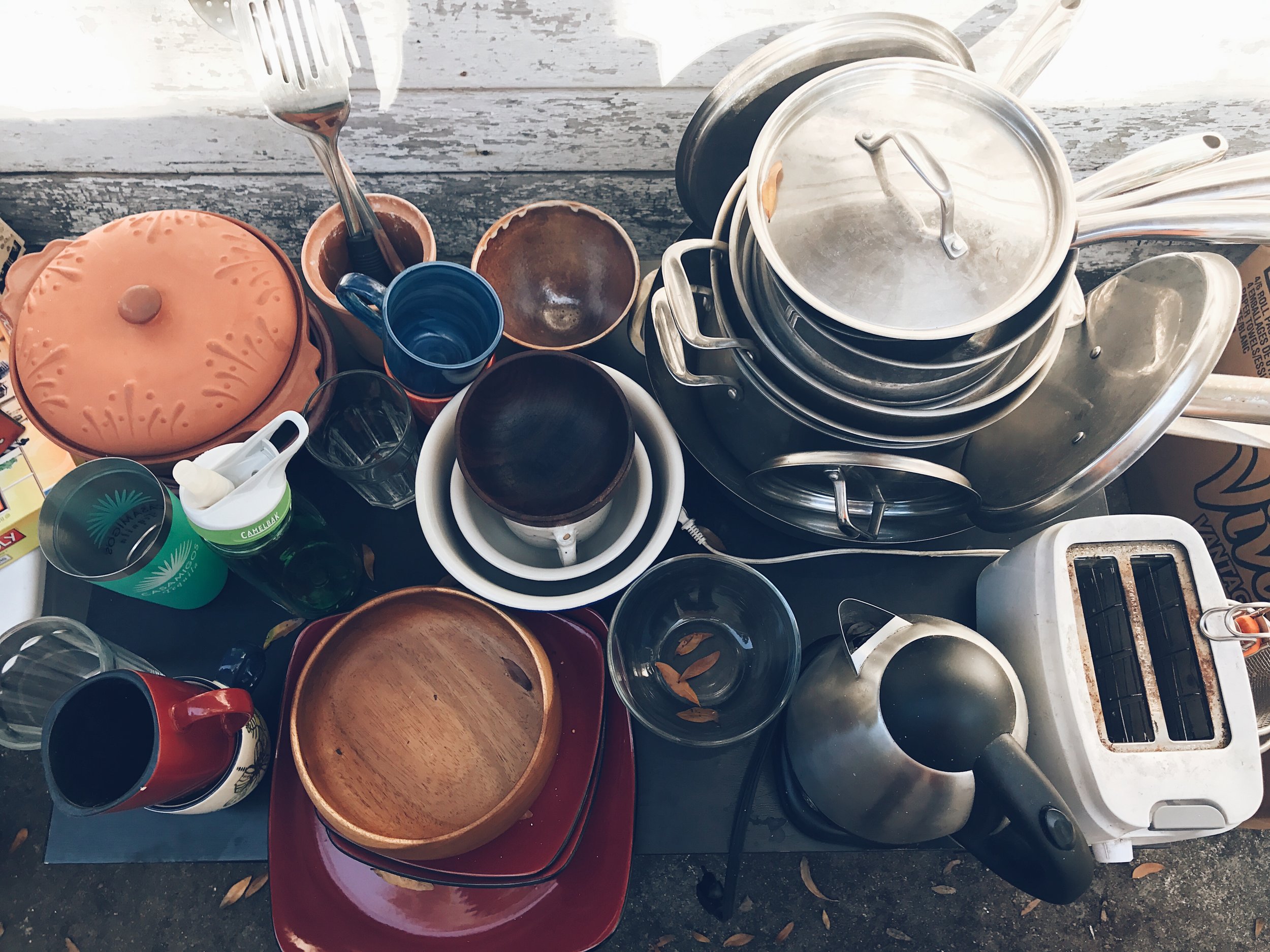 Pans to a friend, the rest was donated to Pet Pal Thrift!