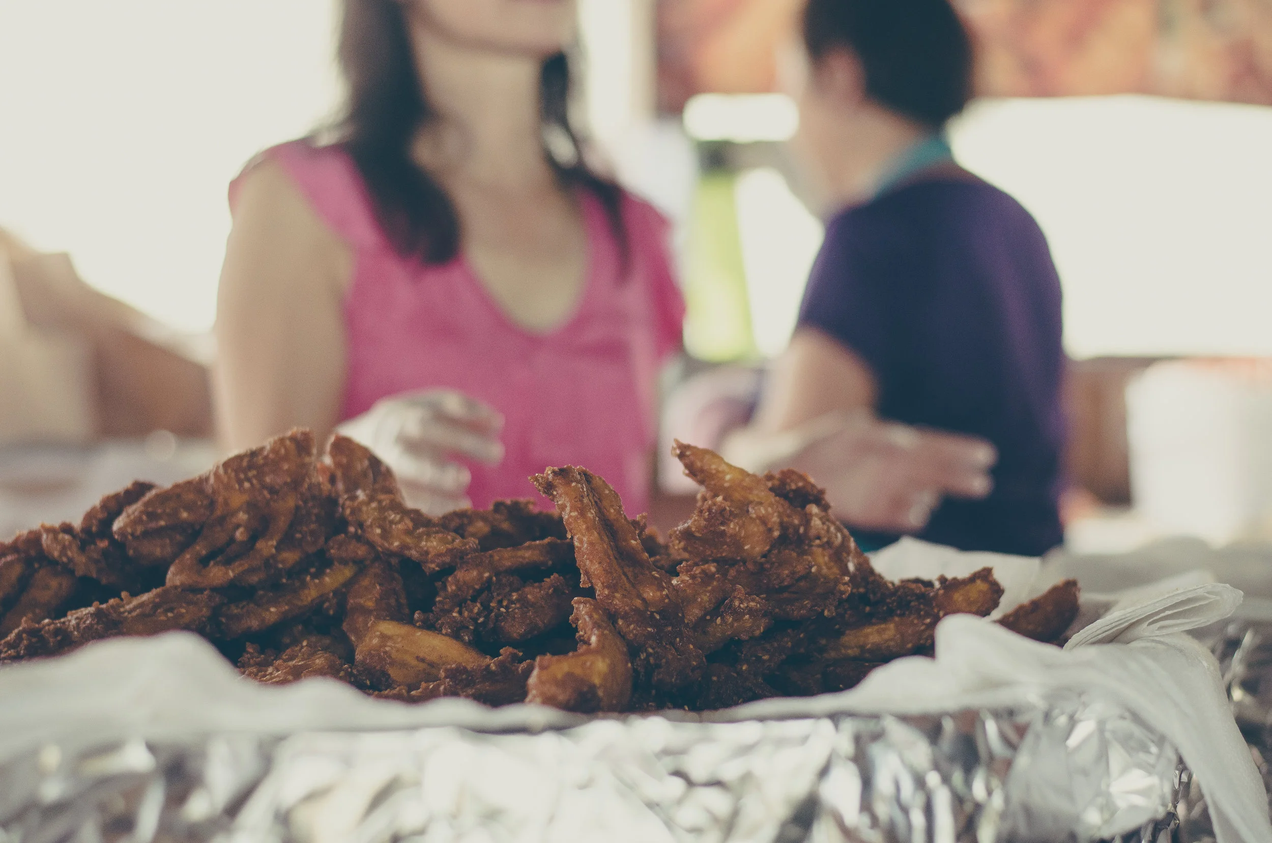 Sweet, friend, crunchy, and soft in the middle. These fried treats would have a line that wrapped the public meeting hall!