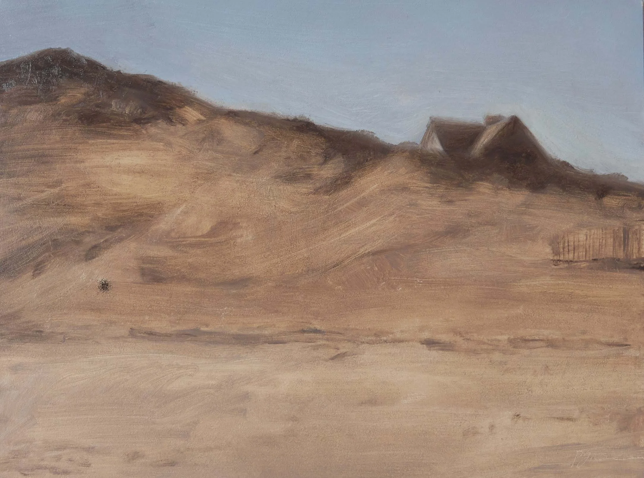 Truro house peeking over the dune