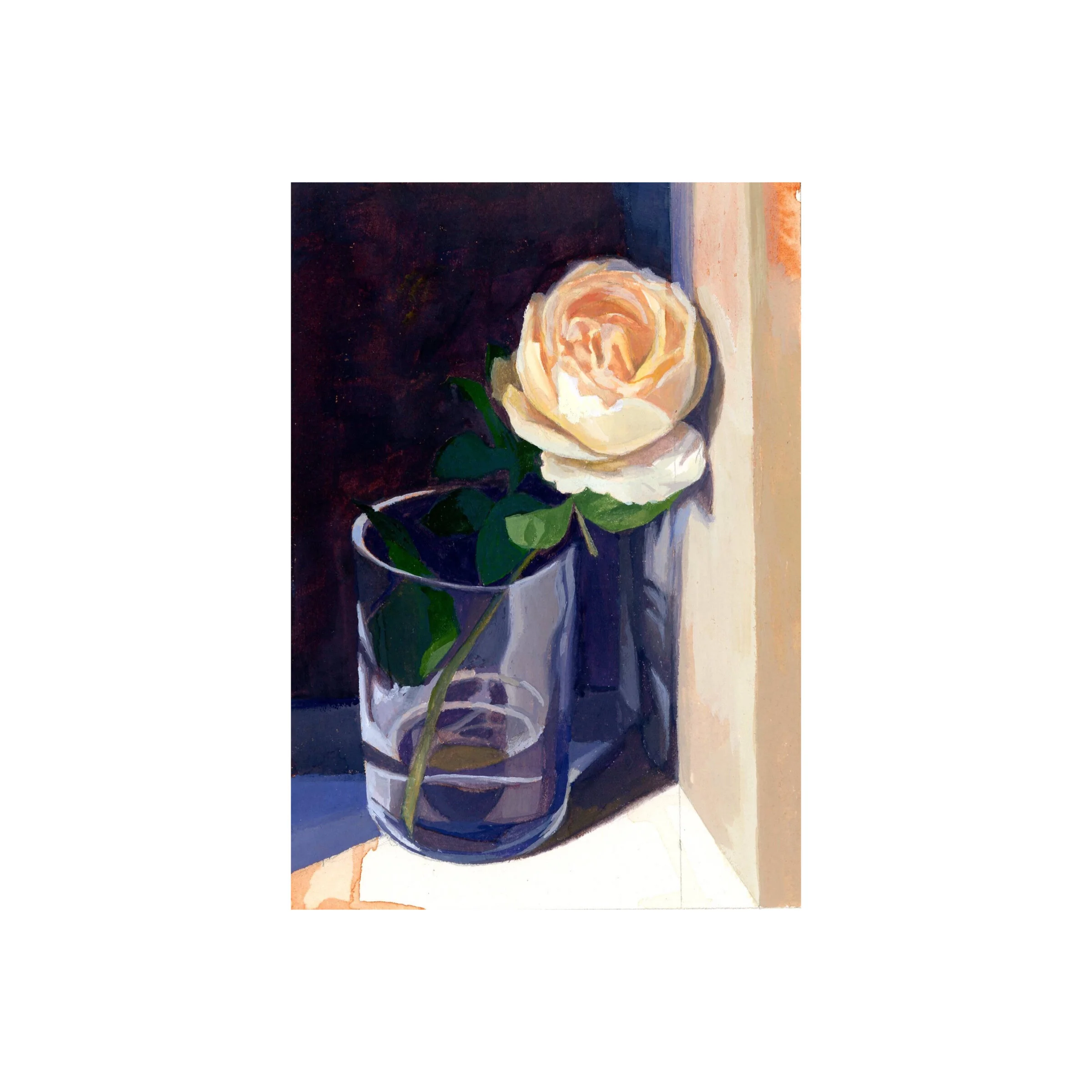yellow rose in glass.JPG
