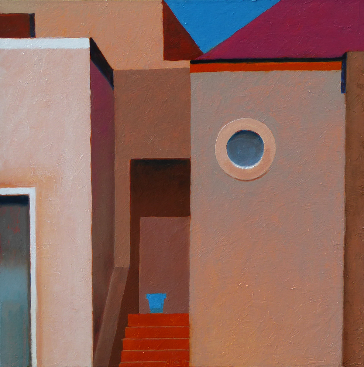 William Aiken Blue Pot oil on canvas 24” x 24” 2016
