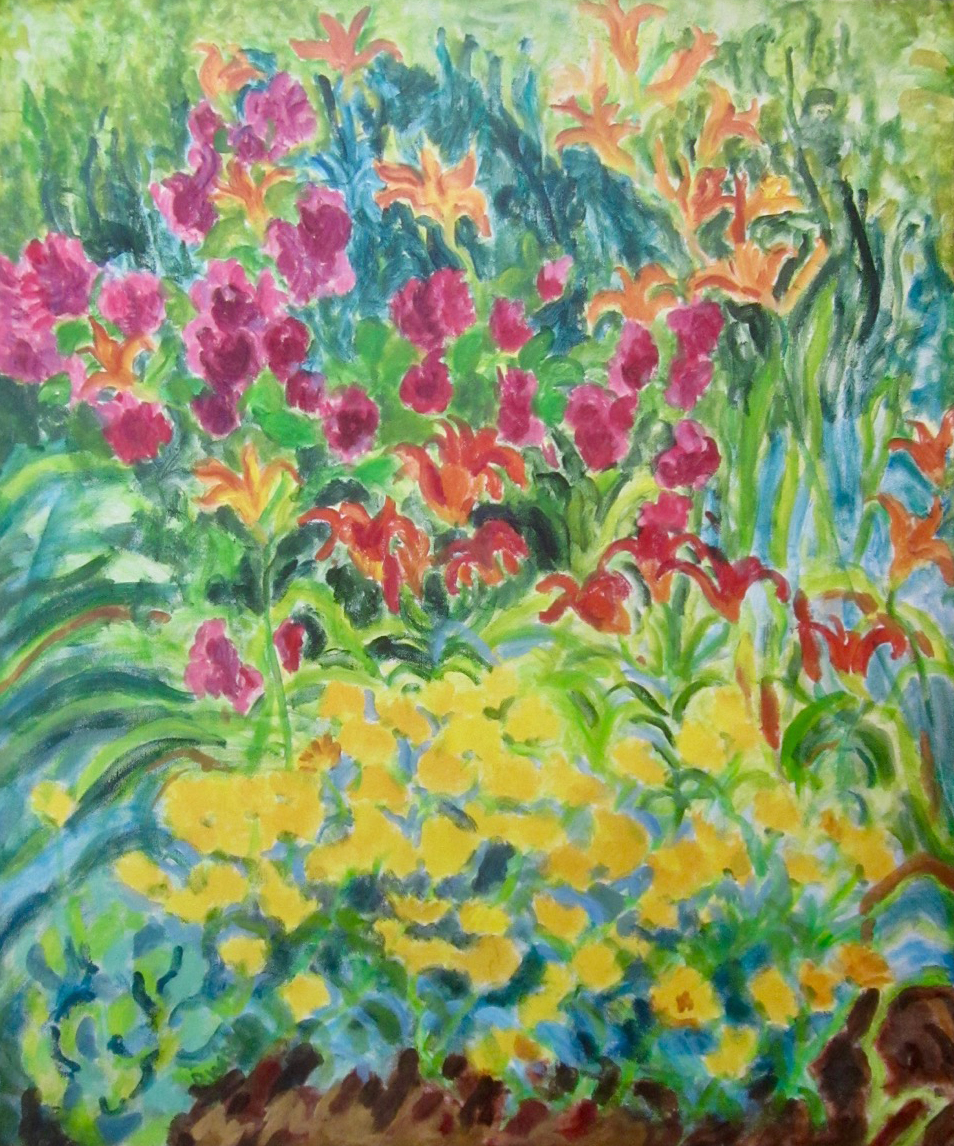 Dottie Weintraub My Garden acrylic on canvas