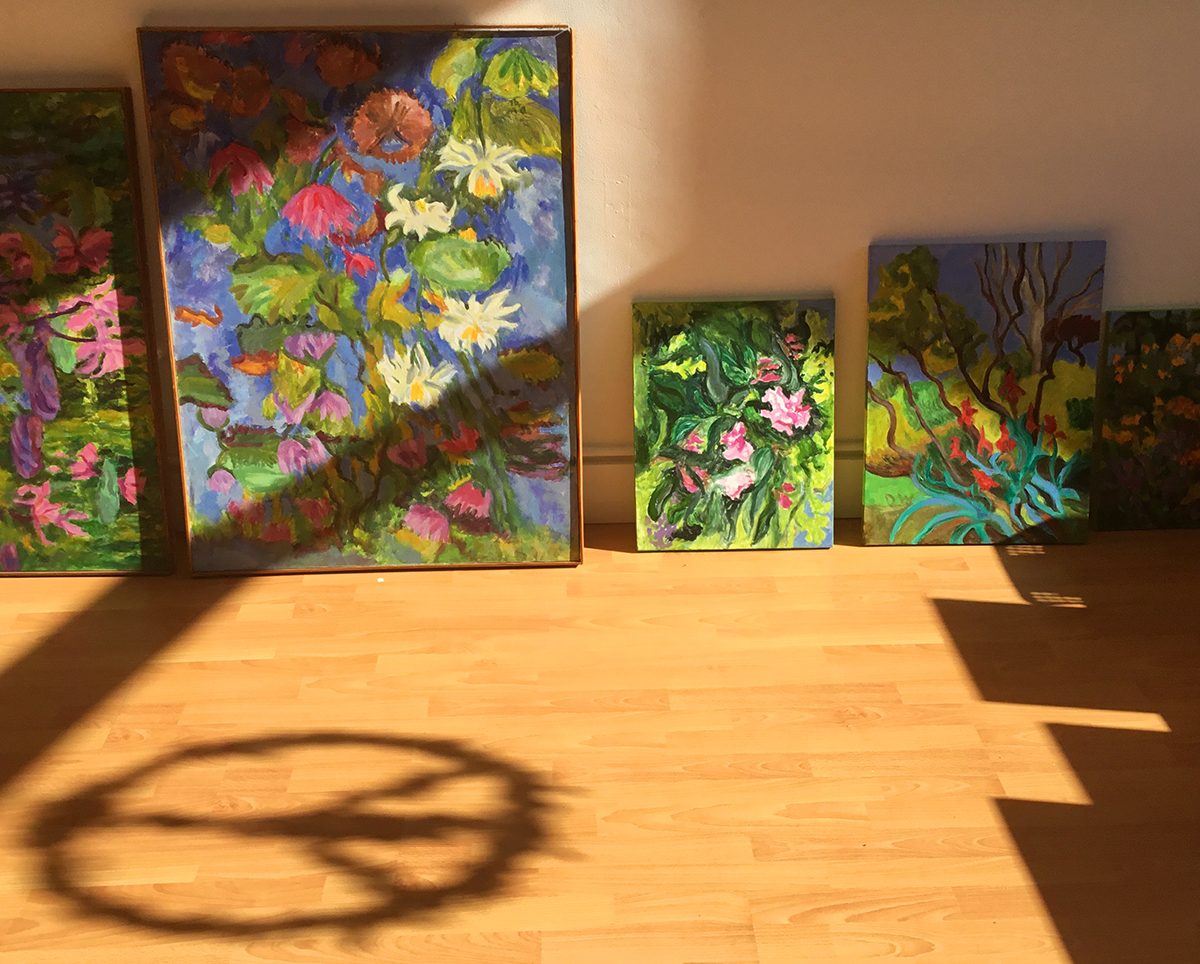 Dottie's flower paintings