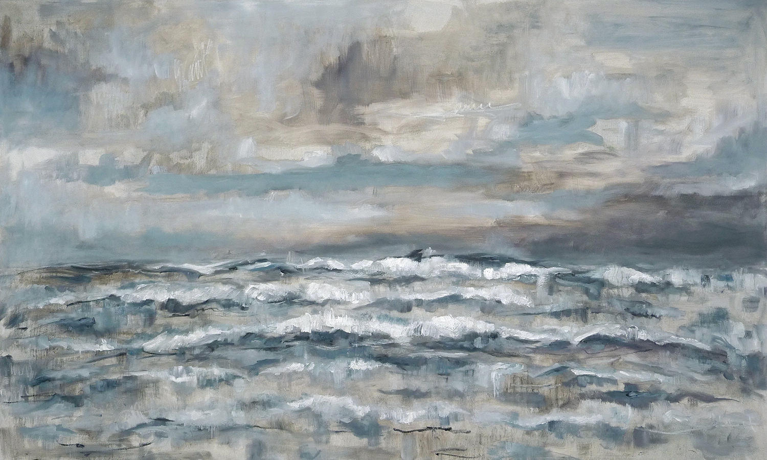 Seascape oil on canvas 48x80 in 2017