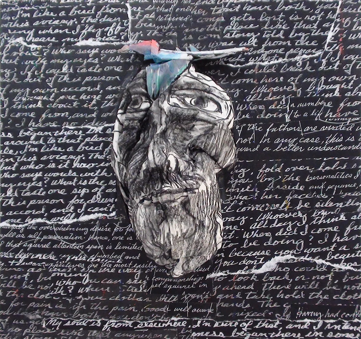 My Soul is Elsewhere mixed media on wood panel 12 x 12 x 2 in. 2010