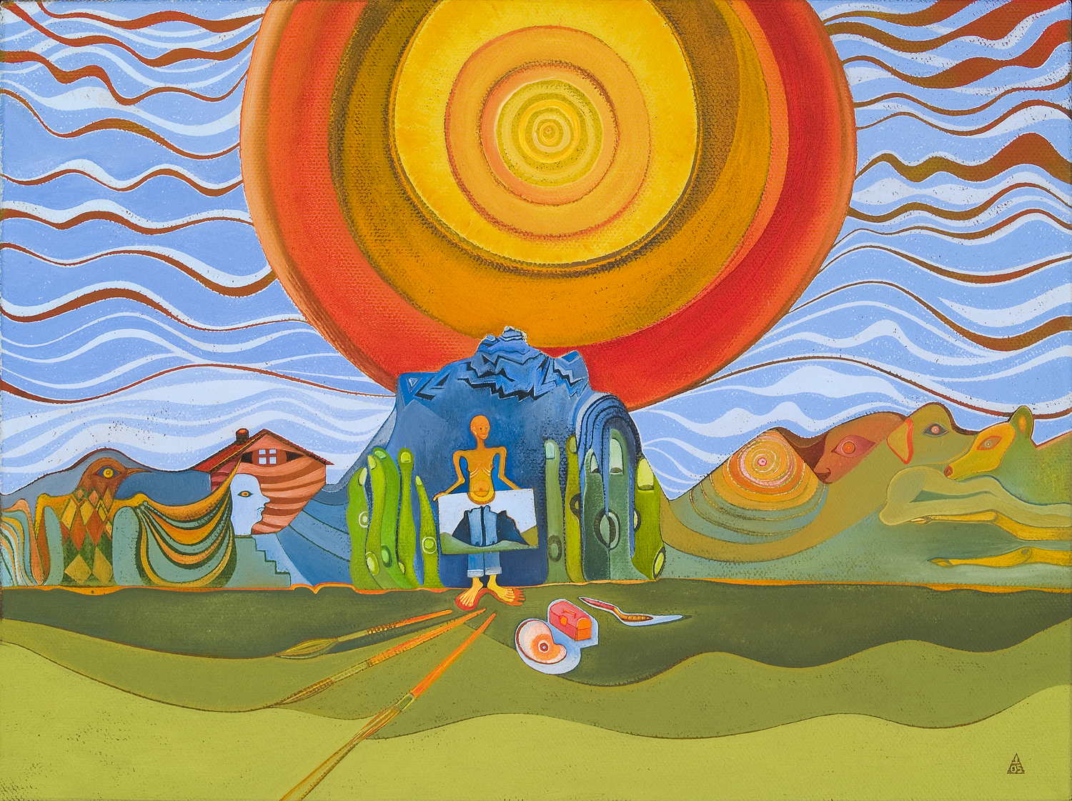 Anne Herbst Remembering Saint Remy oil on canvas 9" x 12"