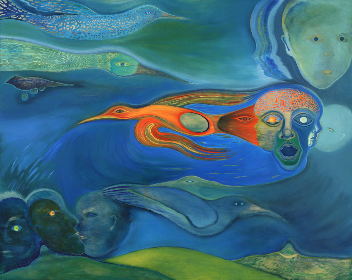 Genesis oil on wood 24 x 36 in 2018