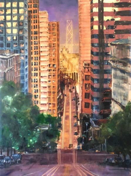 Bay Bridge 40x30 in oil on wood panel 2018