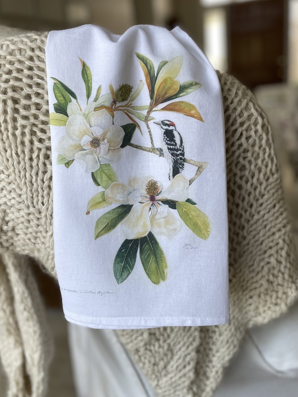 Daybreak Plaid Tea Towel - Magnolia