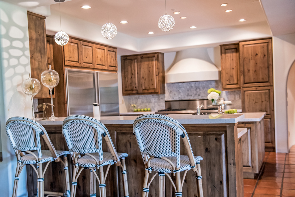 Contemporary Kitchen Remodel with Custom Lighting, Back splash, Countertops and Accessories.