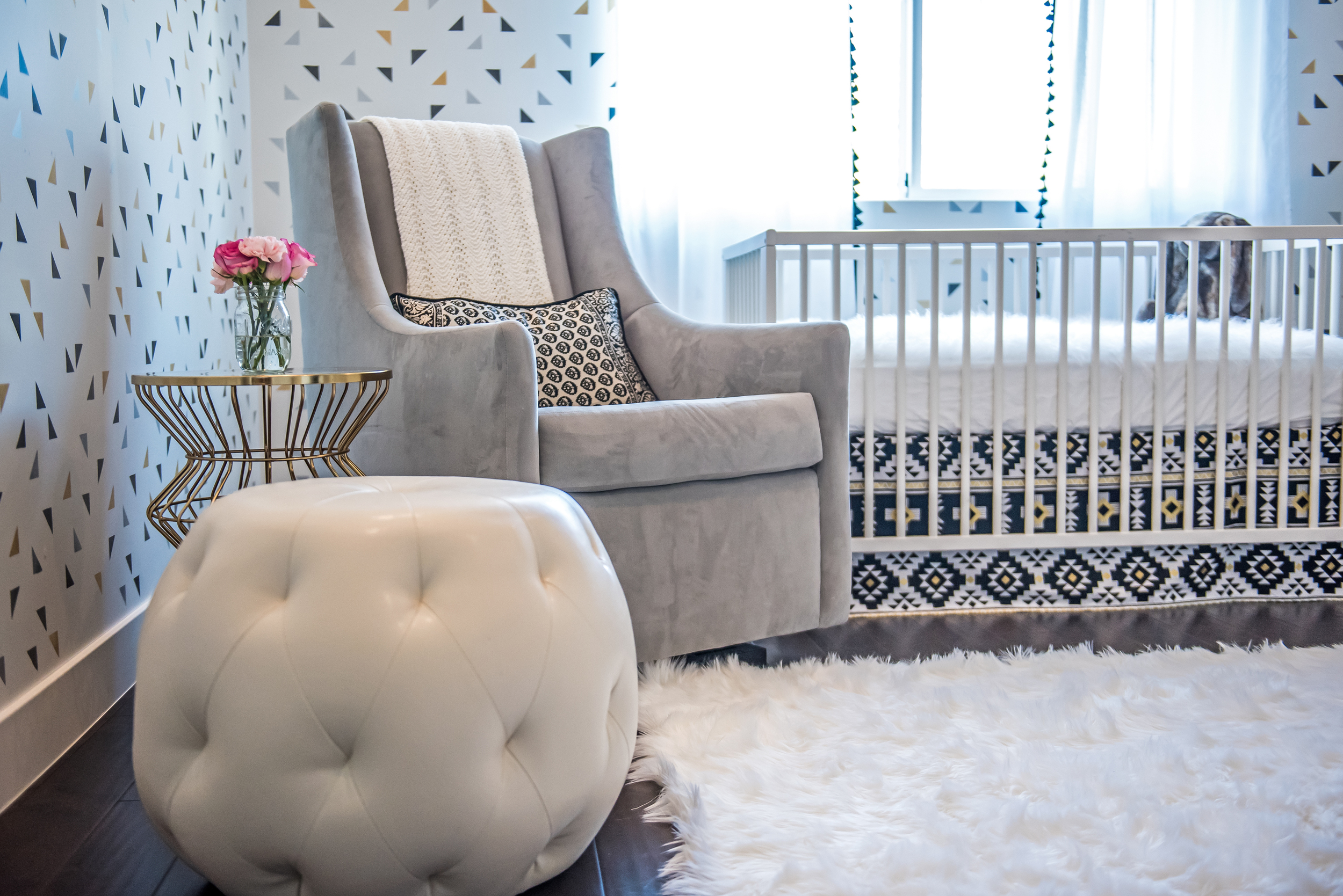 Crib, Glider, and Wall Stencil Details