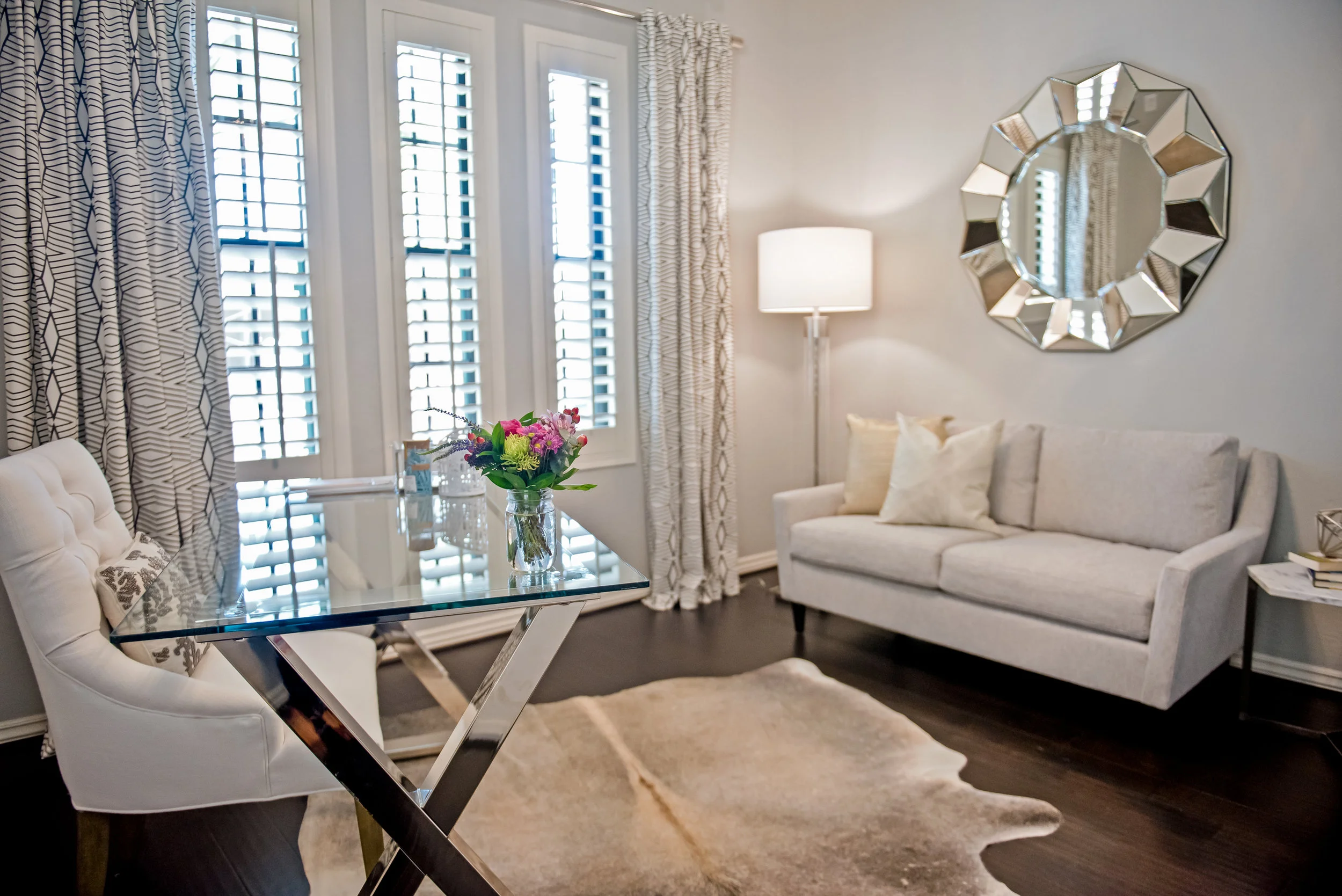 15 - Office+Cowhide-Chandelier+Scottsdale+FloatingShelves+Feminine.jpg