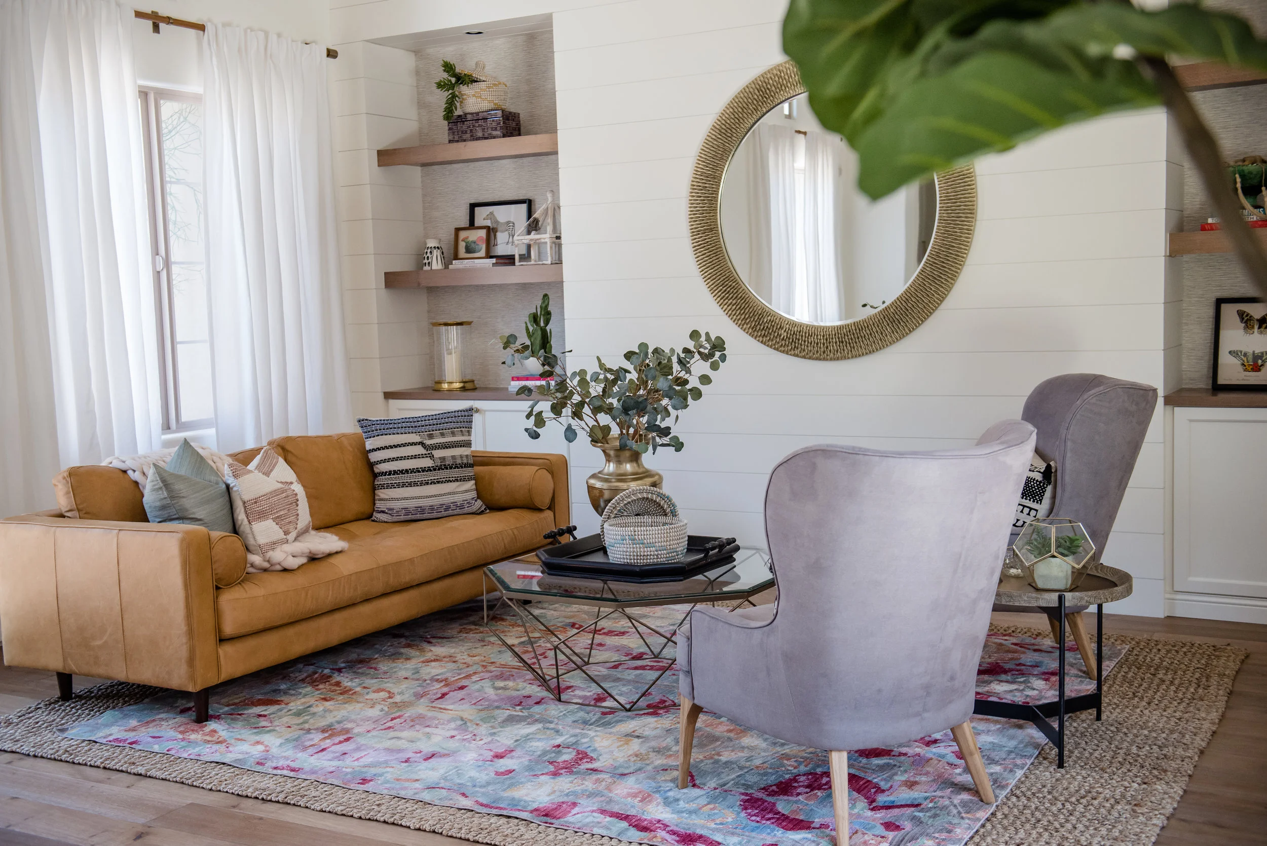 5+LivingRoom+Boldrug+Ikat+Roundmirror+builtins+shiplap+graychairs+Leathersofa.jpg