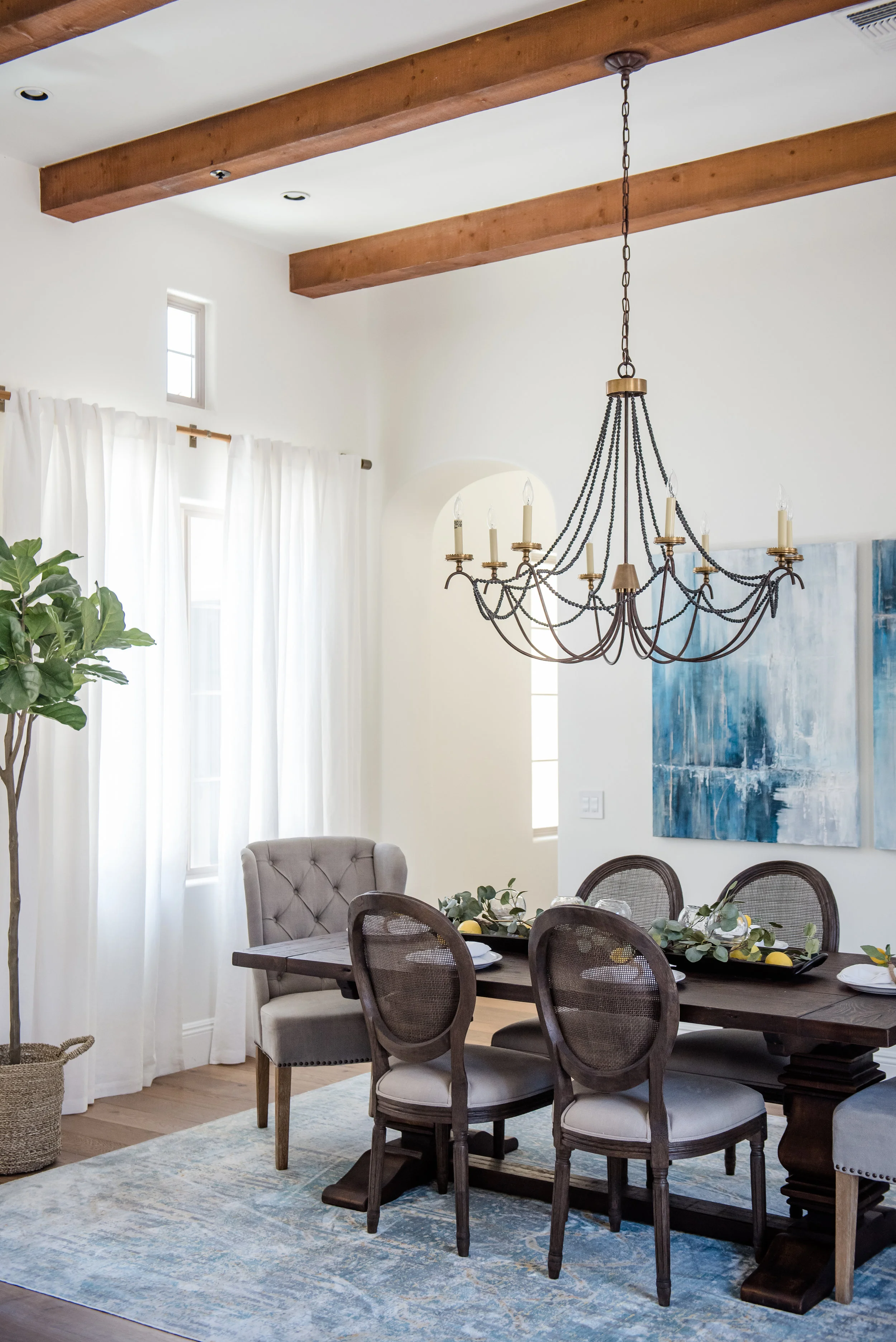 13+Art+Blue+Chandelier+Tree+BohoAccents+DarkWoodTable.jpg