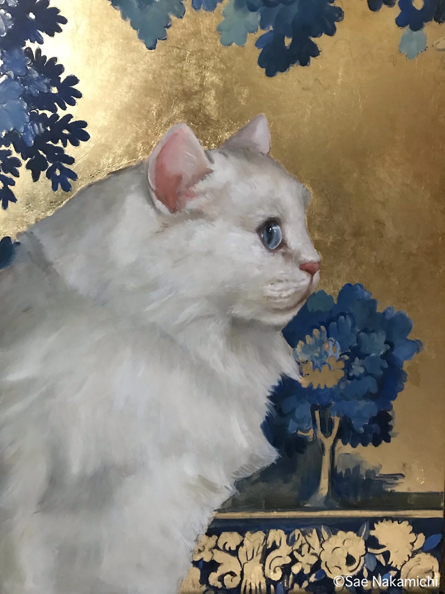 永武　日動画廊　油彩　寂　名品　絵画　希少作品 的場信治 『花』 油絵・油彩画 SM(サムホール) 絵画 洋画 モダン