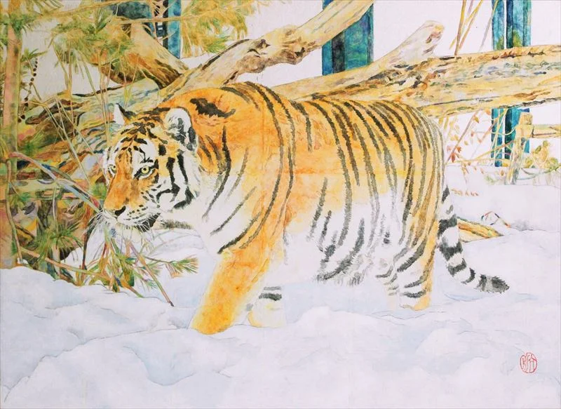 雪中虎　P8