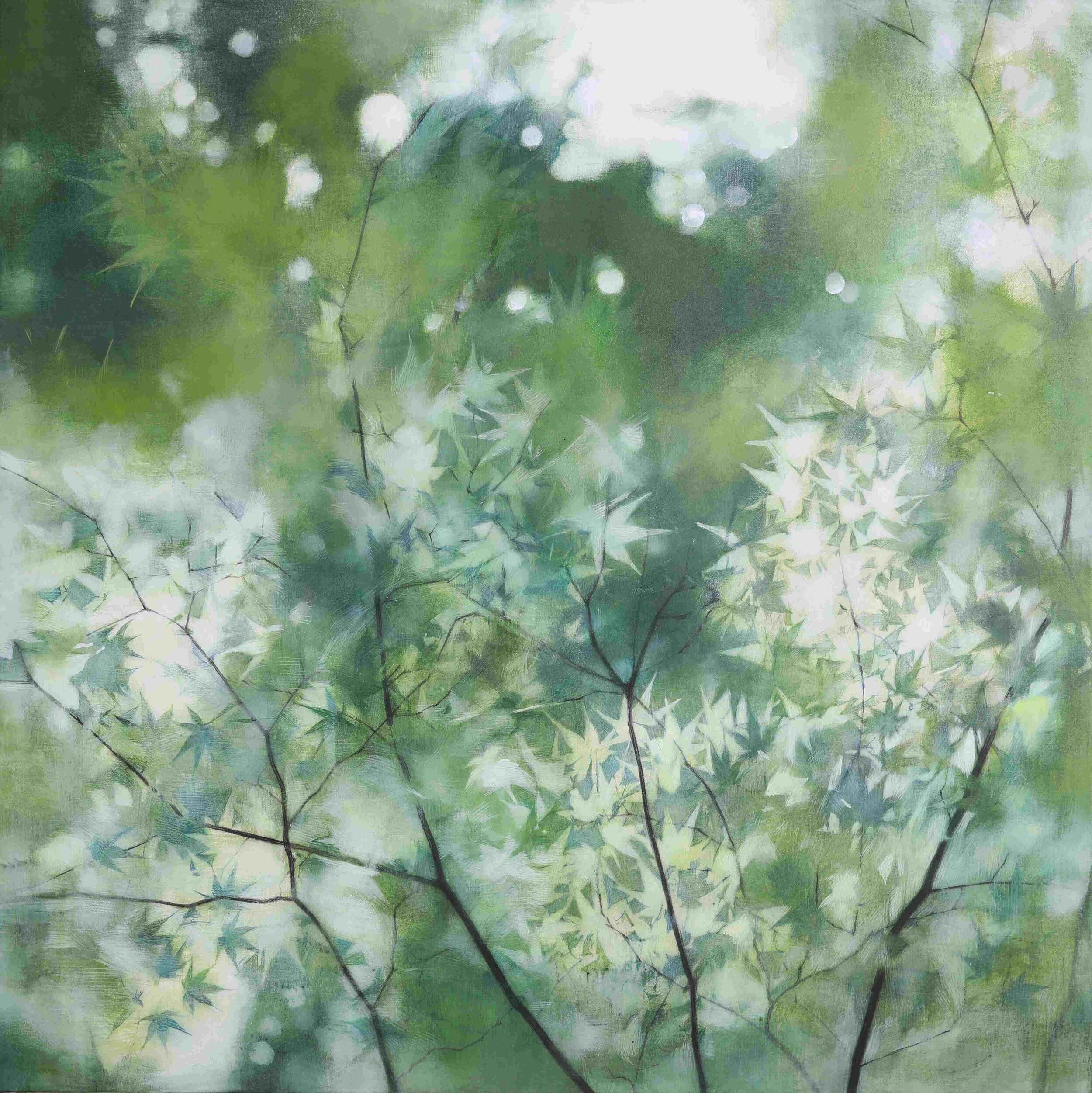 粉川江里子「白く…1」油彩 2015 証明書付 粉川江里子「白く…1」油彩 2015 証明書付