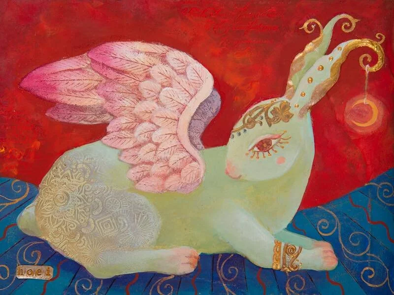 宝永たかこ作 天使画 花の依代（15/30）手彩入り版画 - コレクション 