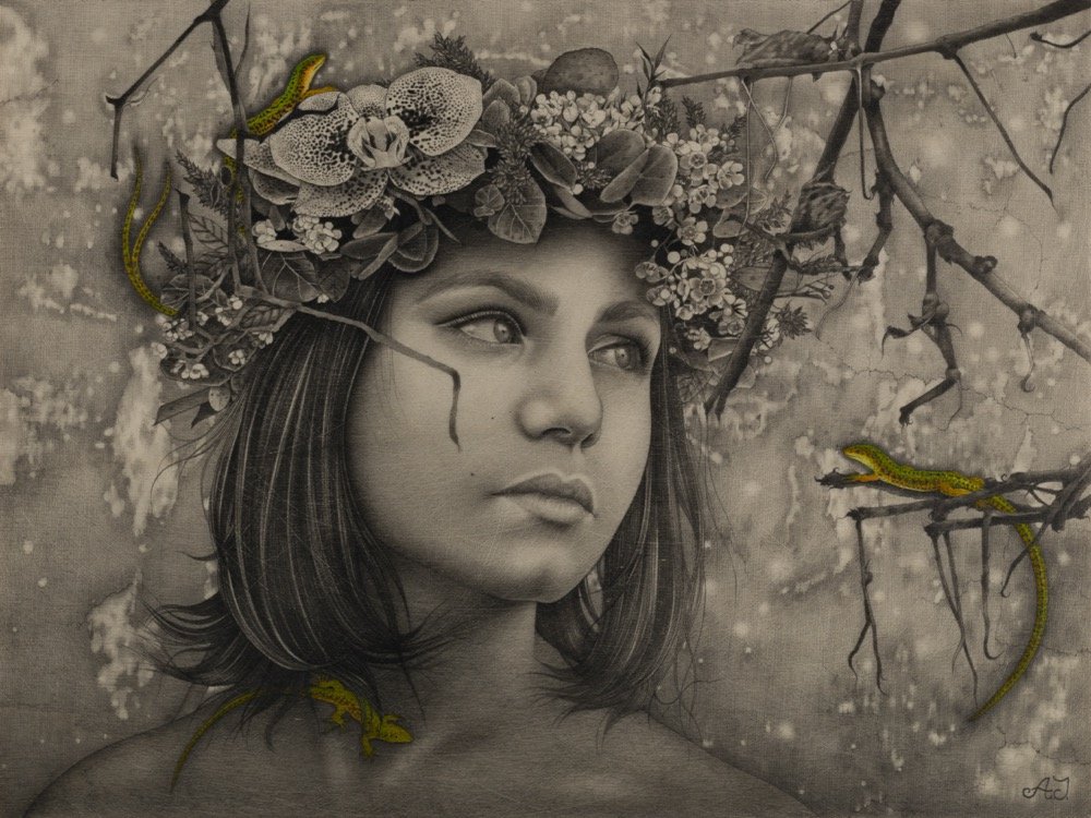 Re_DCG_Alessia Iannetti_Hekate, Graphite, watercolor and acrylic color on wood, 31 x 41 cm_Courtesy of DCG and the Artist.jpg