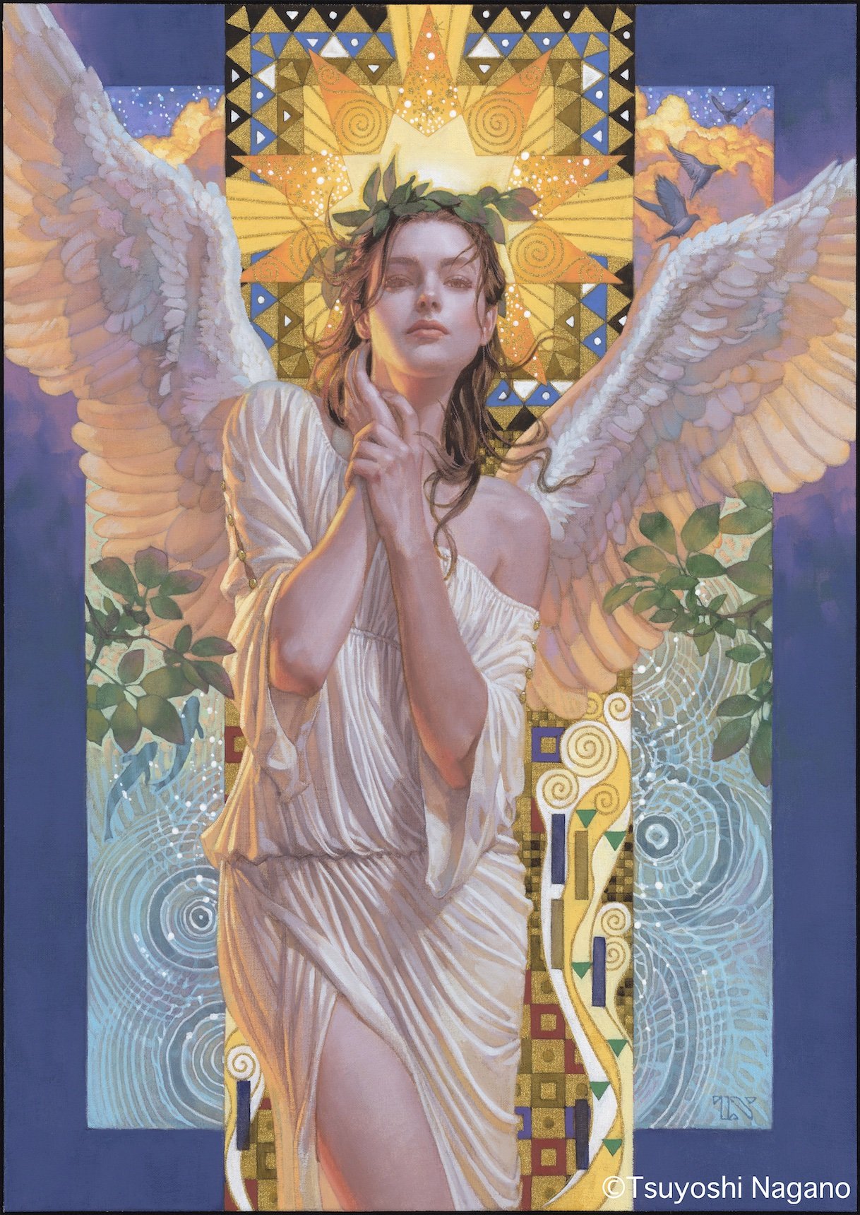 『Tiny Angele』 油彩画 インテリア アート 原画 一点物 Tiny Angele』 油彩画 インテリア アート 原画 一点物