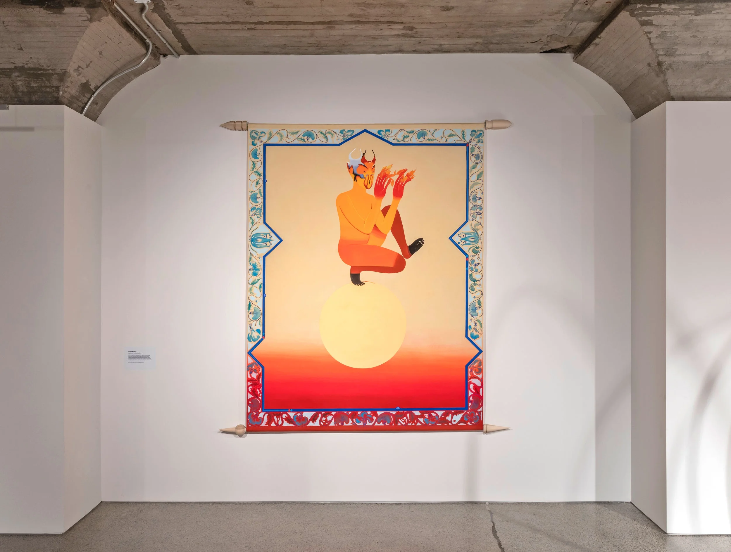 BANNER1 - Canvas, acrylic and acryl-gouache, wood, steel | 9’ X 9’ approx. total dimensions