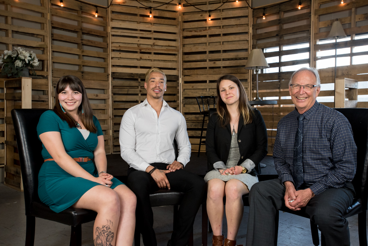 From the left; Nicole, Tekatsi’tsaneken, Gina, & Joe.