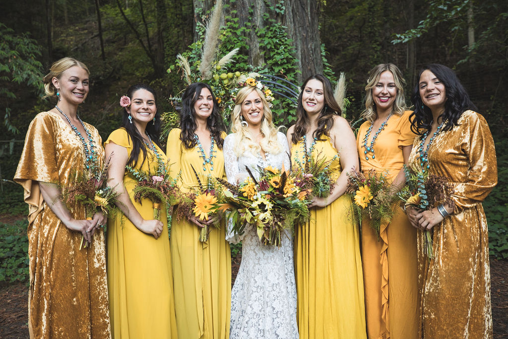 wedding party bouquets flowers floral design russian river 