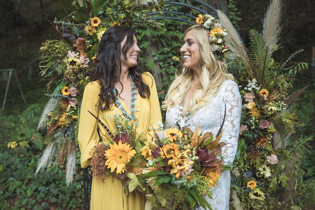 maid of honor bouquet russian river wedding 