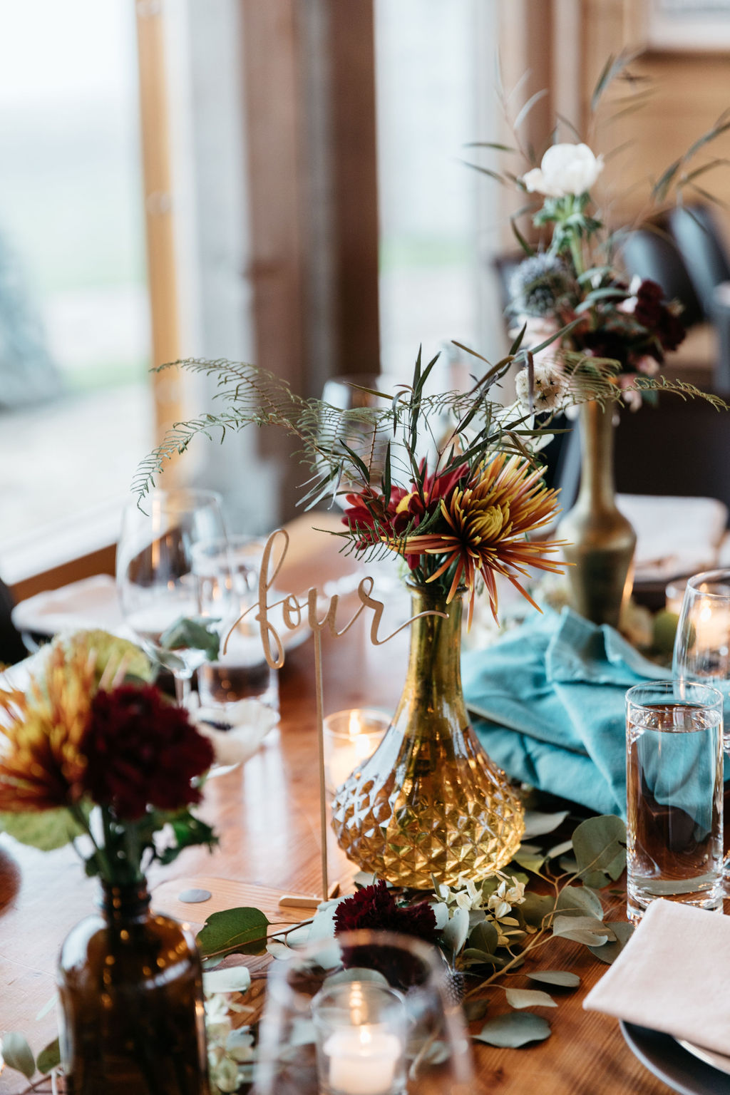 wedding table design flowers san francisco 