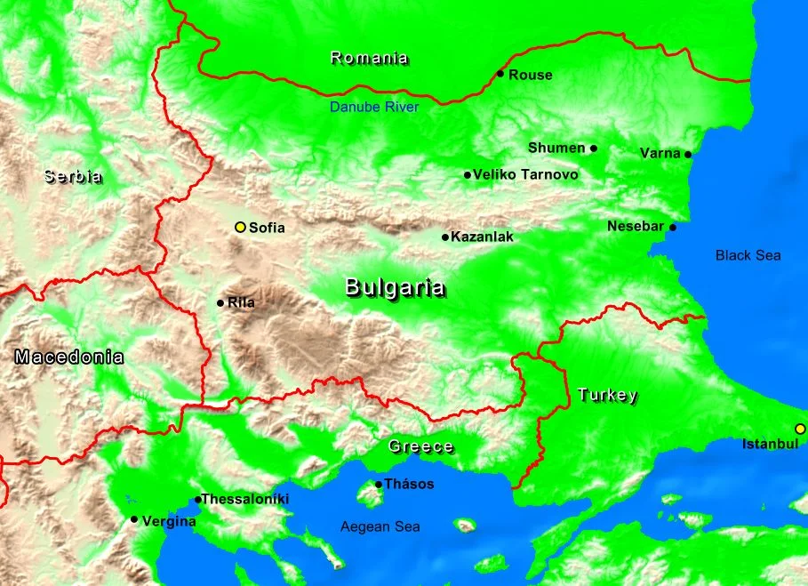Map of Bulgaria