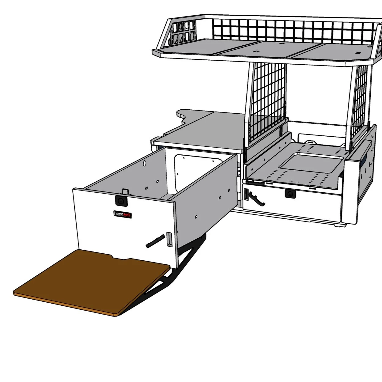 Aux Work Station shown in color