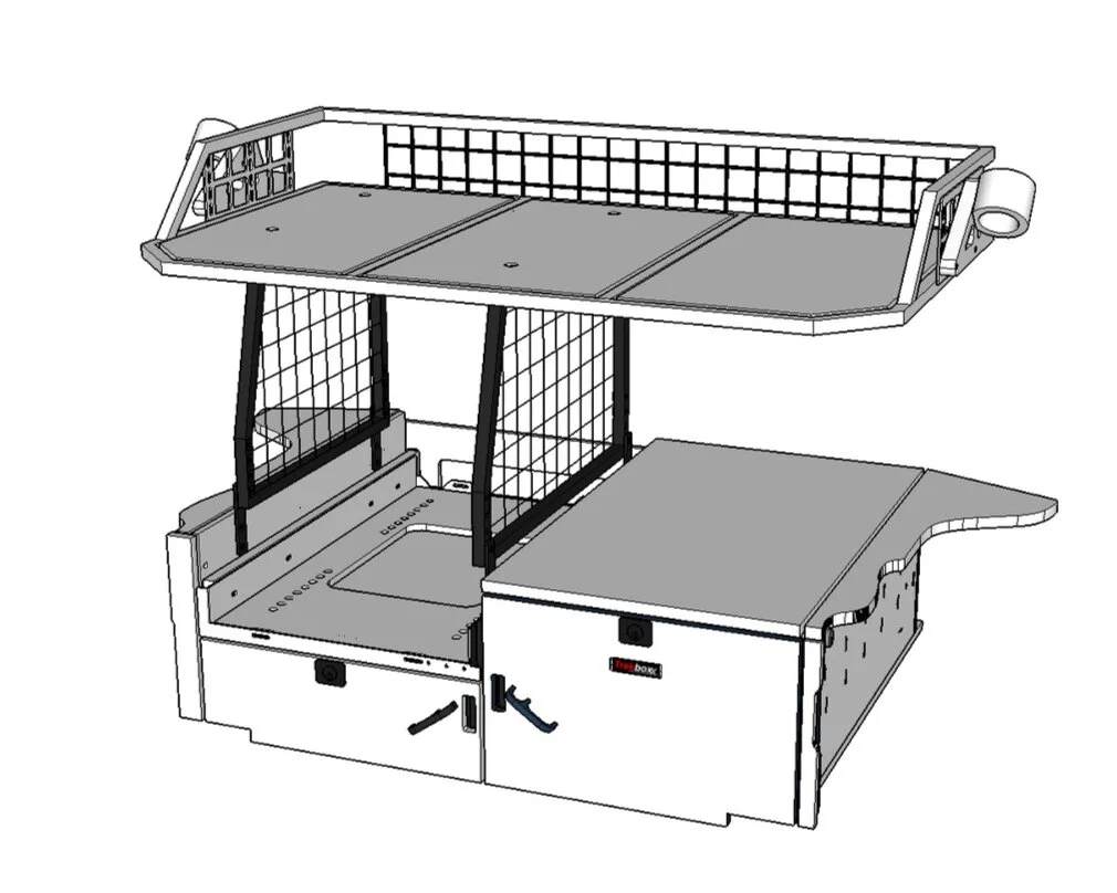 Fridge Barrier Kit shown in black