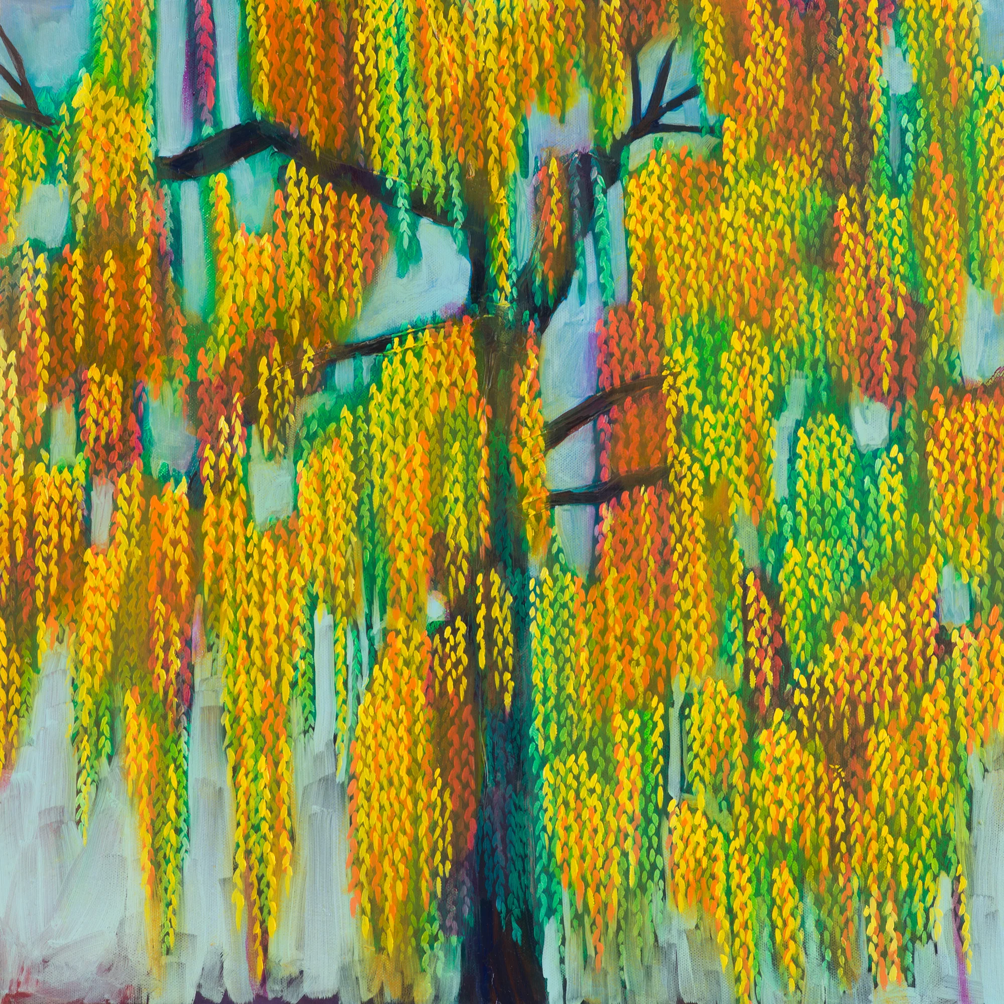Autumn Willow 2018 oil on canvas 60x60cm