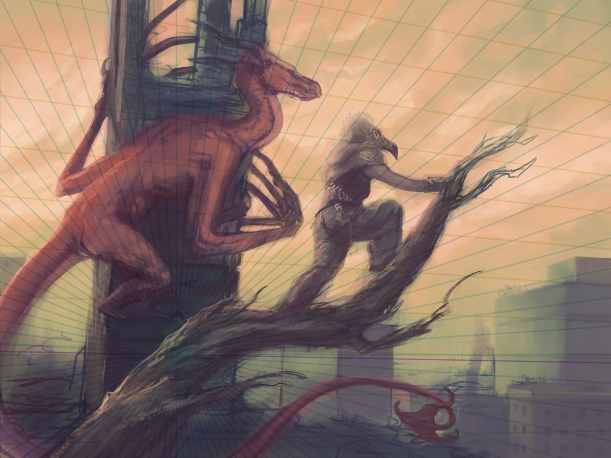 A work in progress painting where I had to use Carapace most recently.