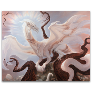 Sky Dragon White Aluminum Print — Sasha R Jones