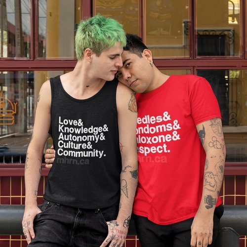mockup-of-an-lgbt-couple-wearing-a-tank-top-and-a-t-shirt-in-front-of-a-restaurant-30435.jpg
