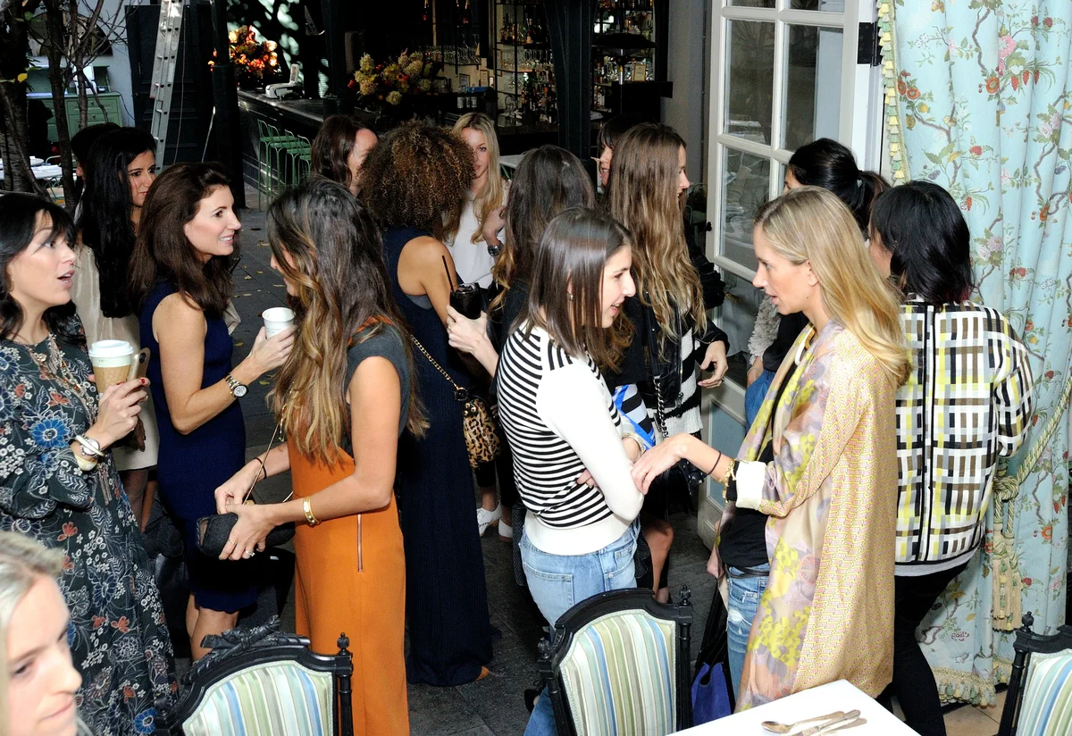 Monica and Andy launch in New York at Laduree Soho in New York, NY.