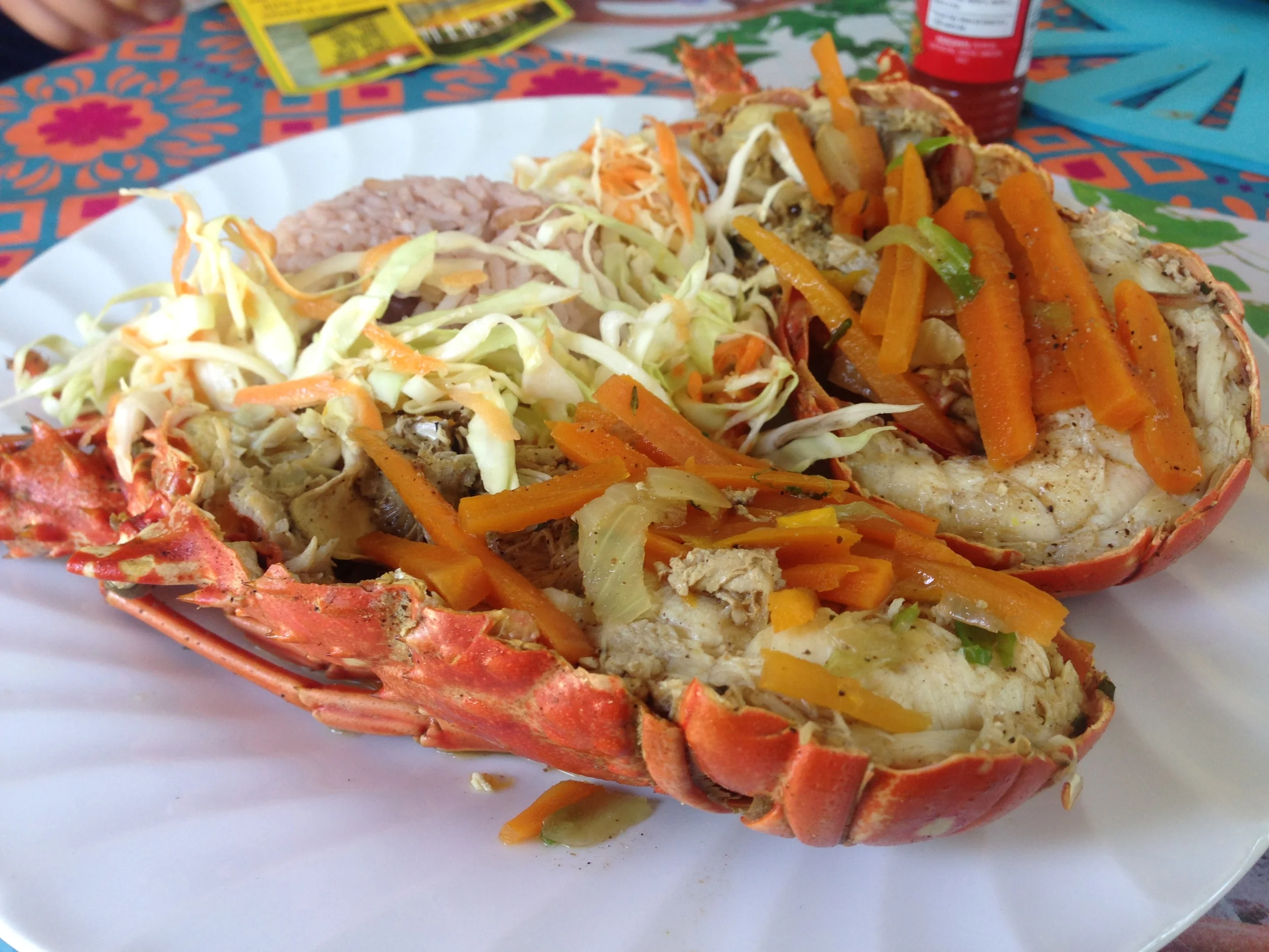 Lobster in Negril, Jamaica $30 