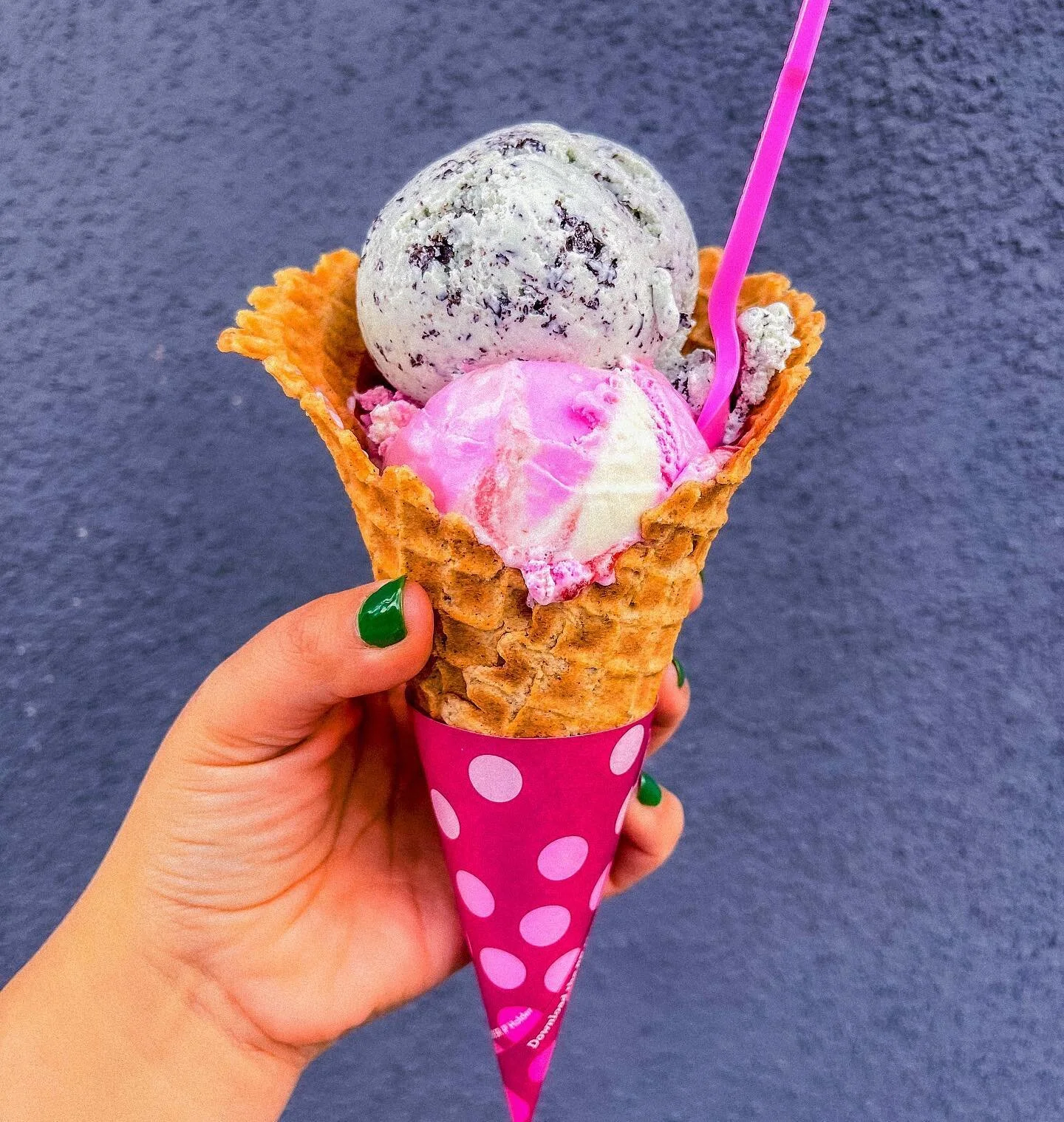 Apparently I&rsquo;m a creature of habit. Always Mint chip and some kind of cherry/strawberry concoction. 😻
( not sponsored, just obsessed)