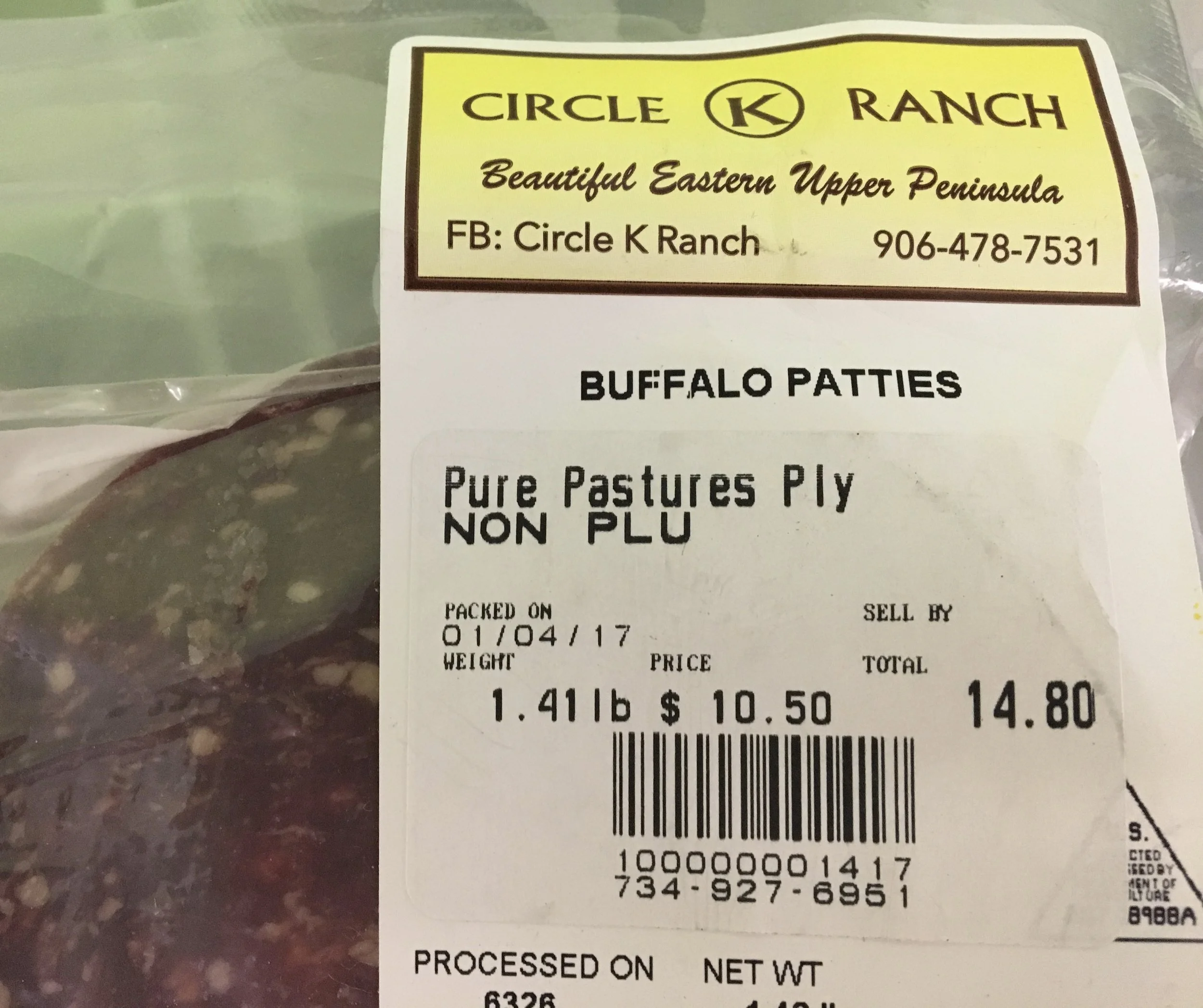 Our buffalo is 100% grass fed and free range in the u.p.
