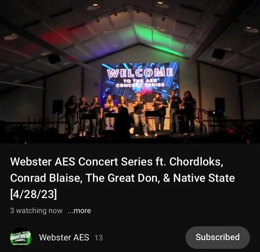 If you can't catch it in person, the last AES concert series of the semester is being streamed on YouTube! The link to the stream is in our bio! #websteruniversity #audioengineeringsociety